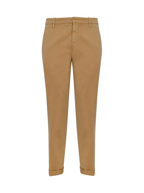 Pantalone Gaubert Relax regular in gabardina di cotone Noce DONDUP | UP688 GSE043 PTD033